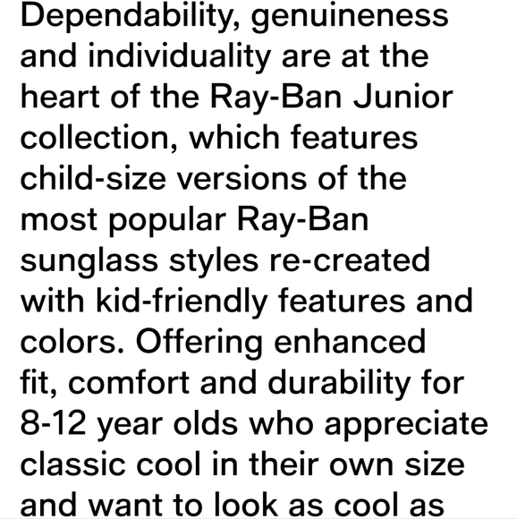 NWT Authentic RAYBAN JUNIOR ERIKA KIDS Sunglasses RJ9060S 50 - Picture 6 of 10